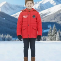 کاپشن پسرانه بچه گانه قرمز